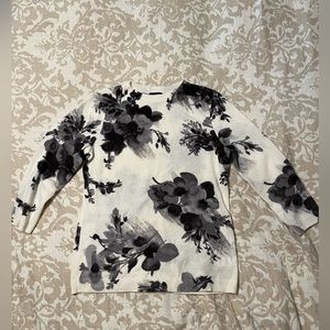 Talbots Floral Cashmere Sweater